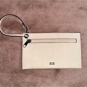 Collection XIIX Faux Leather White Wristlet NWOT